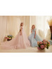 Leaf Lace Tulle V Back Extraordinary Flower Girl Dress